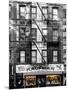 Old Building Facade in the Colors of the American Flag in Times Square - Manhattan - NYC-Philippe Hugonnard-Mounted Photographic Print