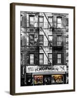 Old Building Facade in the Colors of the American Flag in Times Square - Manhattan - NYC-Philippe Hugonnard-Framed Photographic Print