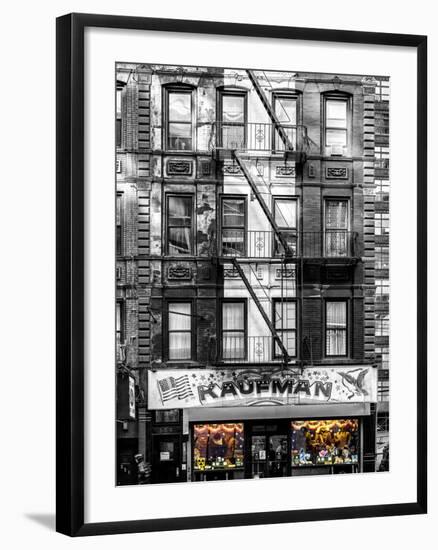 Old Building Facade in the Colors of the American Flag in Times Square - Manhattan - NYC-Philippe Hugonnard-Framed Photographic Print