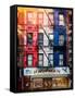 Old Building Facade in the Colors of the American Flag in Times Square - Manhattan - NYC-Philippe Hugonnard-Framed Stretched Canvas