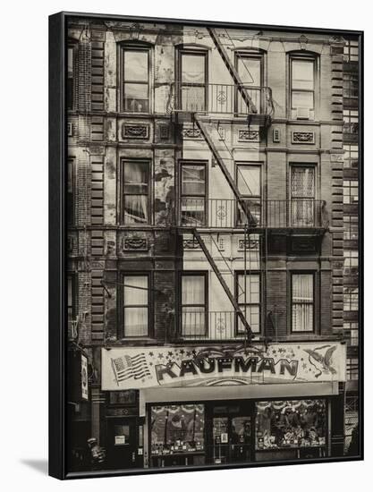 Old Building Facade in the Colors of the American Flag in Times Square - Manhattan - NYC-Philippe Hugonnard-Framed Photographic Print