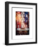 Old Building Facade in the Colors of the American Flag in Times Square - Manhattan - NYC-Philippe Hugonnard-Framed Art Print