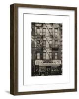 Old Building Facade in the Colors of the American Flag in Times Square - Manhattan - NYC-Philippe Hugonnard-Framed Art Print