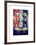 Old Building Facade in the Colors of the American Flag in Times Square - Manhattan - NYC-Philippe Hugonnard-Framed Art Print