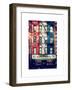 Old Building Facade in the Colors of the American Flag in Times Square - Manhattan - NYC-Philippe Hugonnard-Framed Art Print