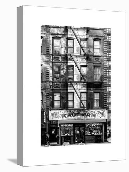 Old Building Facade in the Colors of the American Flag in Times Square - Manhattan - NYC-Philippe Hugonnard-Stretched Canvas