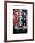 Old Building Facade in the Colors of the American Flag in Times Square - Manhattan - NYC-Philippe Hugonnard-Framed Art Print