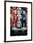 Old Building Facade in the Colors of the American Flag in Times Square - Manhattan - NYC-Philippe Hugonnard-Framed Art Print