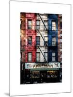 Old Building Facade in the Colors of the American Flag in Times Square - Manhattan - NYC-Philippe Hugonnard-Mounted Art Print