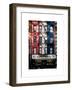 Old Building Facade in the Colors of the American Flag in Times Square - Manhattan - NYC-Philippe Hugonnard-Framed Art Print