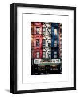 Old Building Facade in the Colors of the American Flag in Times Square - Manhattan - NYC-Philippe Hugonnard-Framed Art Print