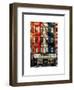 Old Building Facade in the Colors of the American Flag in Times Square - Manhattan - NYC-Philippe Hugonnard-Framed Art Print