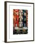 Old Building Facade in the Colors of the American Flag in Times Square - Manhattan - NYC-Philippe Hugonnard-Framed Art Print