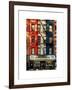 Old Building Facade in the Colors of the American Flag in Times Square - Manhattan - NYC-Philippe Hugonnard-Framed Art Print