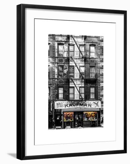 Old Building Facade in the Colors of the American Flag in Times Square - Manhattan - NYC-Philippe Hugonnard-Framed Art Print