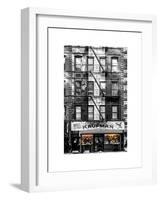 Old Building Facade in the Colors of the American Flag in Times Square - Manhattan - NYC-Philippe Hugonnard-Framed Art Print