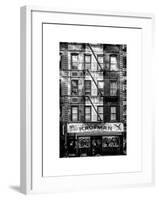 Old Building Facade in the Colors of the American Flag in Times Square - Manhattan - NYC-Philippe Hugonnard-Framed Art Print