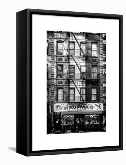 Old Building Facade in the Colors of the American Flag in Times Square - Manhattan - NYC-Philippe Hugonnard-Framed Stretched Canvas