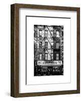 Old Building Facade in the Colors of the American Flag in Times Square - Manhattan - NYC-Philippe Hugonnard-Framed Art Print