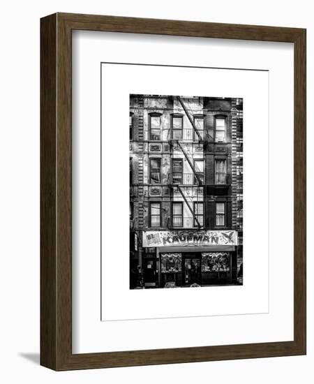 Old Building Facade in the Colors of the American Flag in Times Square - Manhattan - NYC-Philippe Hugonnard-Framed Art Print