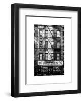 Old Building Facade in the Colors of the American Flag in Times Square - Manhattan - NYC-Philippe Hugonnard-Framed Art Print