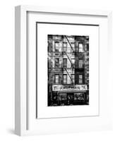 Old Building Facade in the Colors of the American Flag in Times Square - Manhattan - NYC-Philippe Hugonnard-Framed Art Print