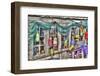 Old building, Netarts, Oregon. Decorated with colorful fishing gear.-Darrell Gulin-Framed Photographic Print