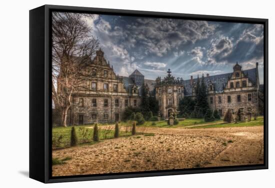 Old Building with Garden-Nathan Wright-Framed Stretched Canvas