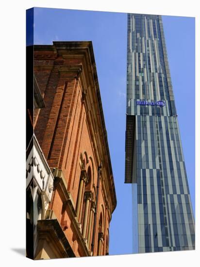 Old Building with the Beetham Tower in the Background, Manchester, England, United Kingdom, Europe-Richardson Peter-Stretched Canvas