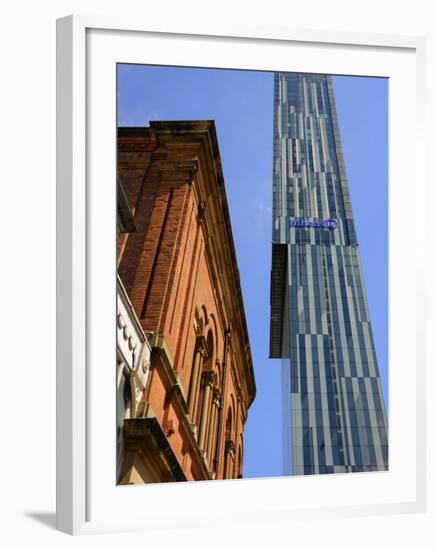 Old Building with the Beetham Tower in the Background, Manchester, England, United Kingdom, Europe-Richardson Peter-Framed Photographic Print