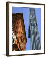 Old Building with the Beetham Tower in the Background, Manchester, England, United Kingdom, Europe-Richardson Peter-Framed Photographic Print