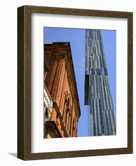 Old Building with the Beetham Tower in the Background, Manchester, England, United Kingdom, Europe-Richardson Peter-Framed Photographic Print