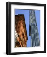 Old Building with the Beetham Tower in the Background, Manchester, England, United Kingdom, Europe-Richardson Peter-Framed Photographic Print