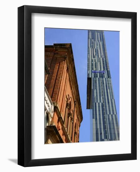 Old Building with the Beetham Tower in the Background, Manchester, England, United Kingdom, Europe-Richardson Peter-Framed Photographic Print