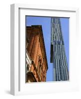 Old Building with the Beetham Tower in the Background, Manchester, England, United Kingdom, Europe-Richardson Peter-Framed Photographic Print