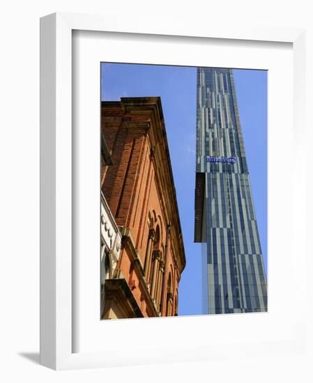 Old Building with the Beetham Tower in the Background, Manchester, England, United Kingdom, Europe-Richardson Peter-Framed Photographic Print