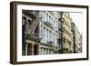 Old buildings and fire escapes in the Cast Iron District of SoHo, Manhattan, New York City, United -Fraser Hall-Framed Photographic Print