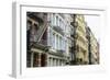 Old buildings and fire escapes in the Cast Iron District of SoHo, Manhattan, New York City, United -Fraser Hall-Framed Photographic Print