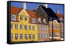 Old Buildings in Famous Nyhavn Harbour Area of Copenhagen, Denmark, Scandinavia, Europe-Simon Montgomery-Framed Stretched Canvas