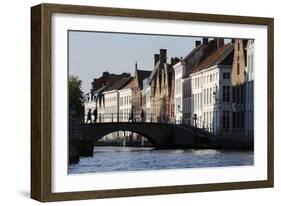 Old Buildings on Canal, Bruges, West Flanders, Belgium, Europe-Godong-Framed Photographic Print