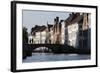 Old Buildings on Canal, Bruges, West Flanders, Belgium, Europe-Godong-Framed Photographic Print