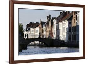 Old Buildings on Canal, Bruges, West Flanders, Belgium, Europe-Godong-Framed Photographic Print