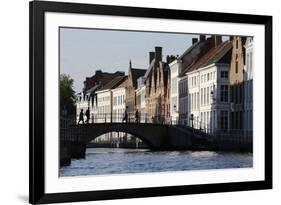 Old Buildings on Canal, Bruges, West Flanders, Belgium, Europe-Godong-Framed Photographic Print