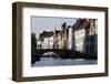 Old Buildings on Canal, Bruges, West Flanders, Belgium, Europe-Godong-Framed Photographic Print