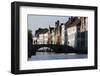 Old Buildings on Canal, Bruges, West Flanders, Belgium, Europe-Godong-Framed Photographic Print