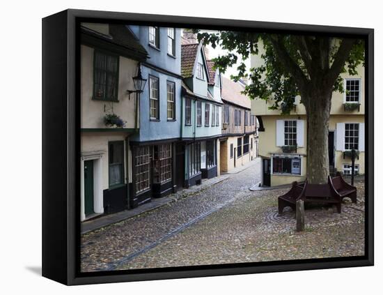 Old Buildings on Elm Hill, Norwich, Norfolk, England, United Kingdom, Europe-Mark Sunderland-Framed Stretched Canvas