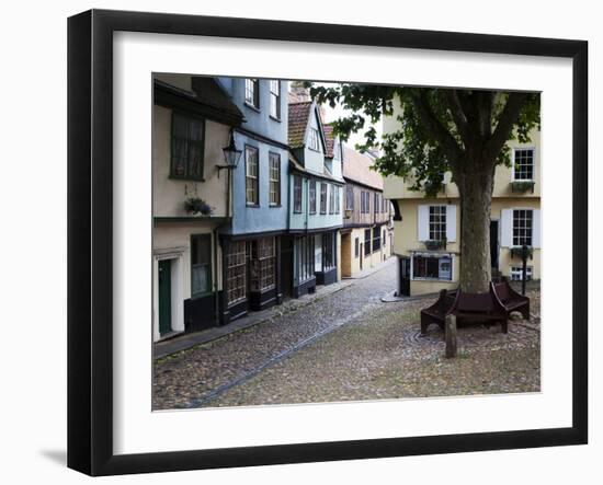 Old Buildings on Elm Hill, Norwich, Norfolk, England, United Kingdom, Europe-Mark Sunderland-Framed Photographic Print