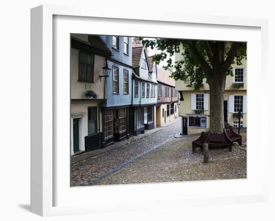 Old Buildings on Elm Hill, Norwich, Norfolk, England, United Kingdom, Europe-Mark Sunderland-Framed Photographic Print