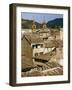 Old Buildings with Tiled Roofs and a Church Behind at Estella on the Camino in Navarre, Spain-Ken Gillham-Framed Photographic Print