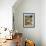 Old Buildings with Tiled Roofs and a Church Behind at Estella on the Camino in Navarre, Spain-Ken Gillham-Framed Photographic Print displayed on a wall